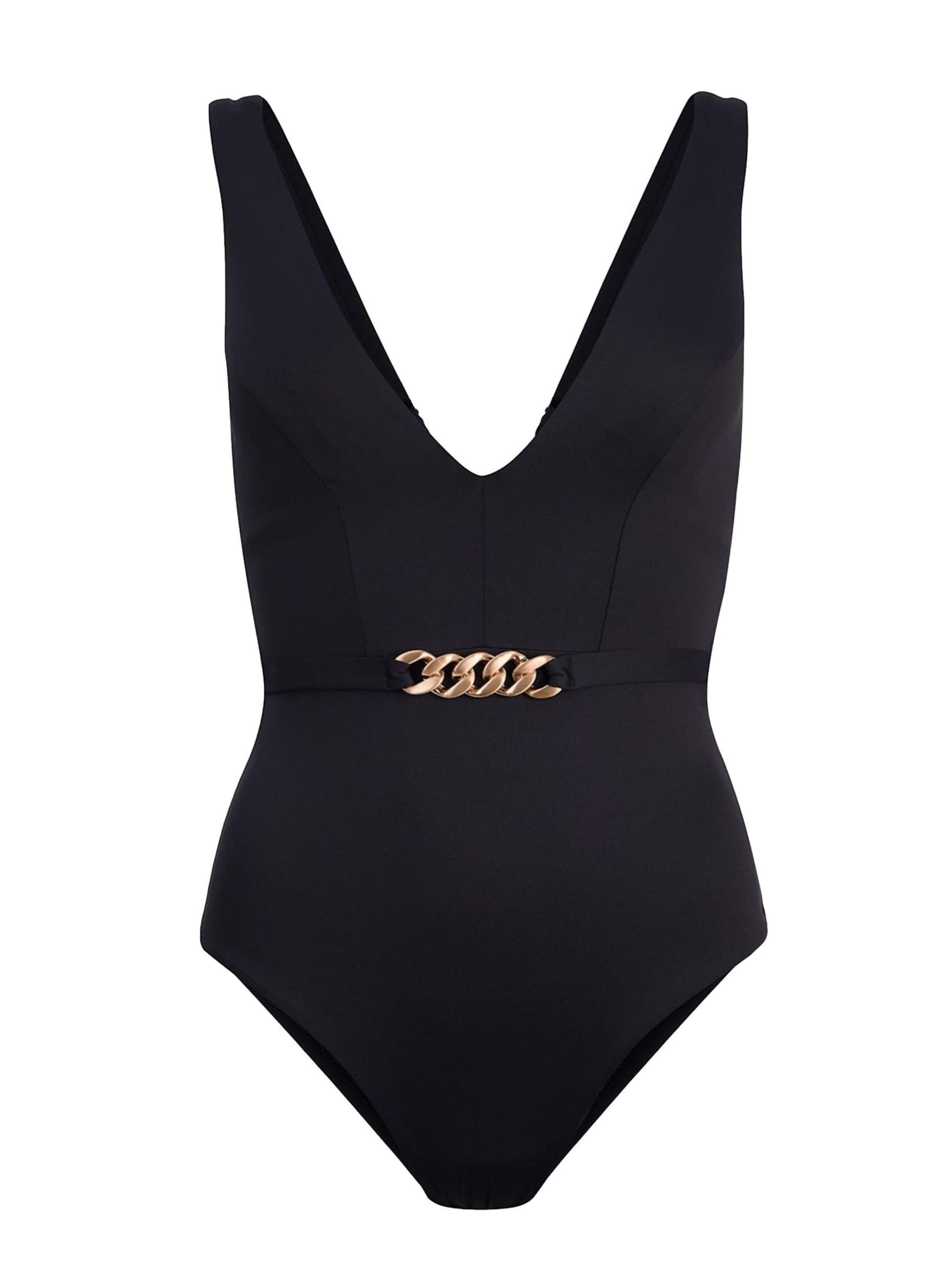 juoda Mint Velvet Trikampė Maudymosi kostiumėlis: priekis