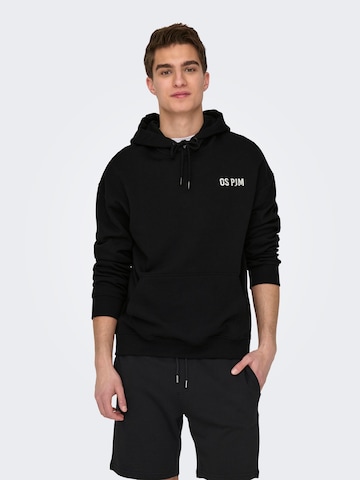 Only & Sons Sweatshirt 'Fritz' in Black: front