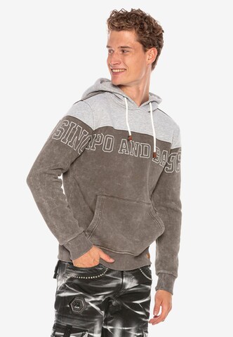 CIPO & BAXX Kapuzensweatshirt in Grau