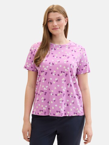 T-shirt Tom Tailor Women + en violet : devant