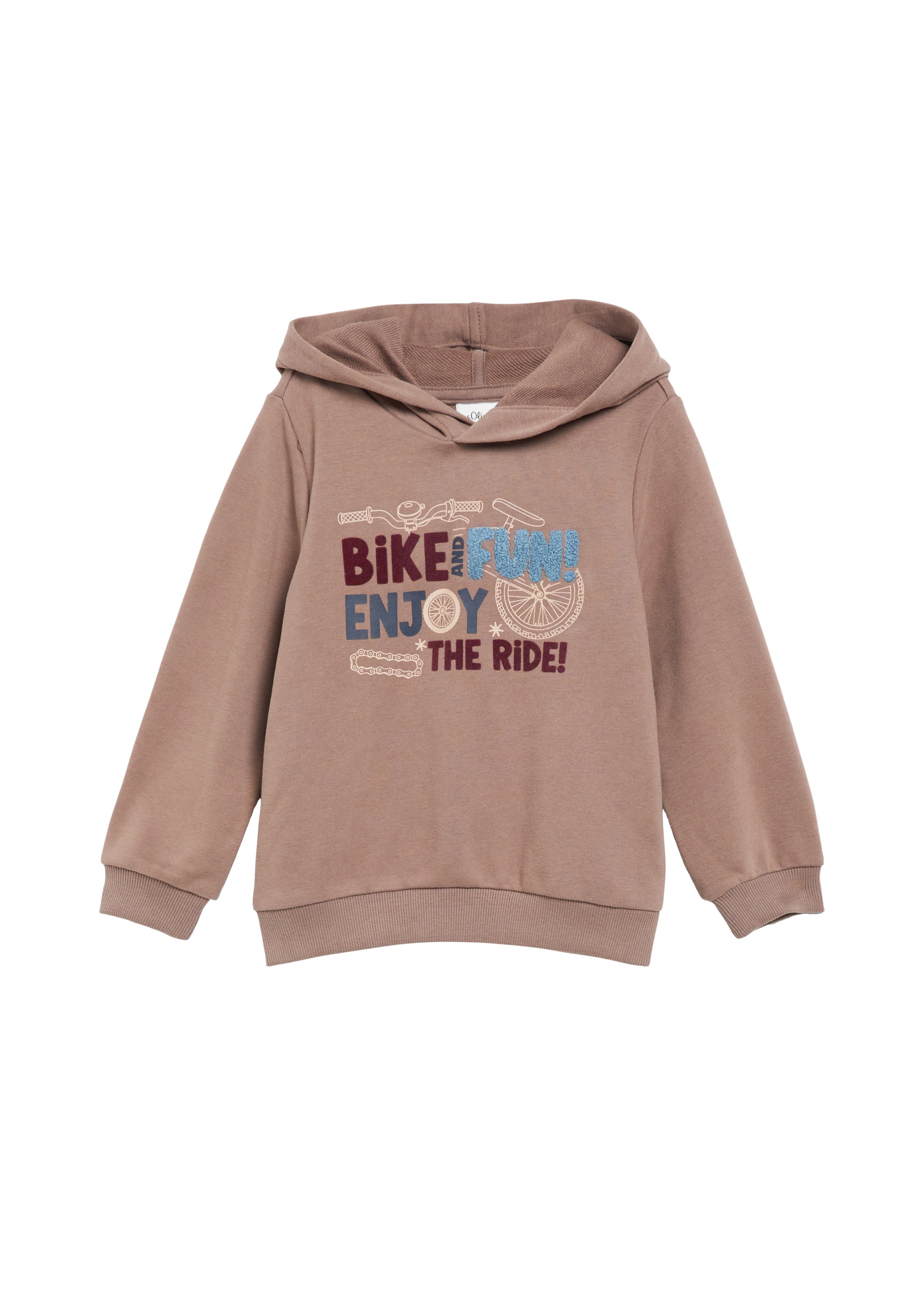 s.Oliver Sweatshirt in Bruin: voorkant