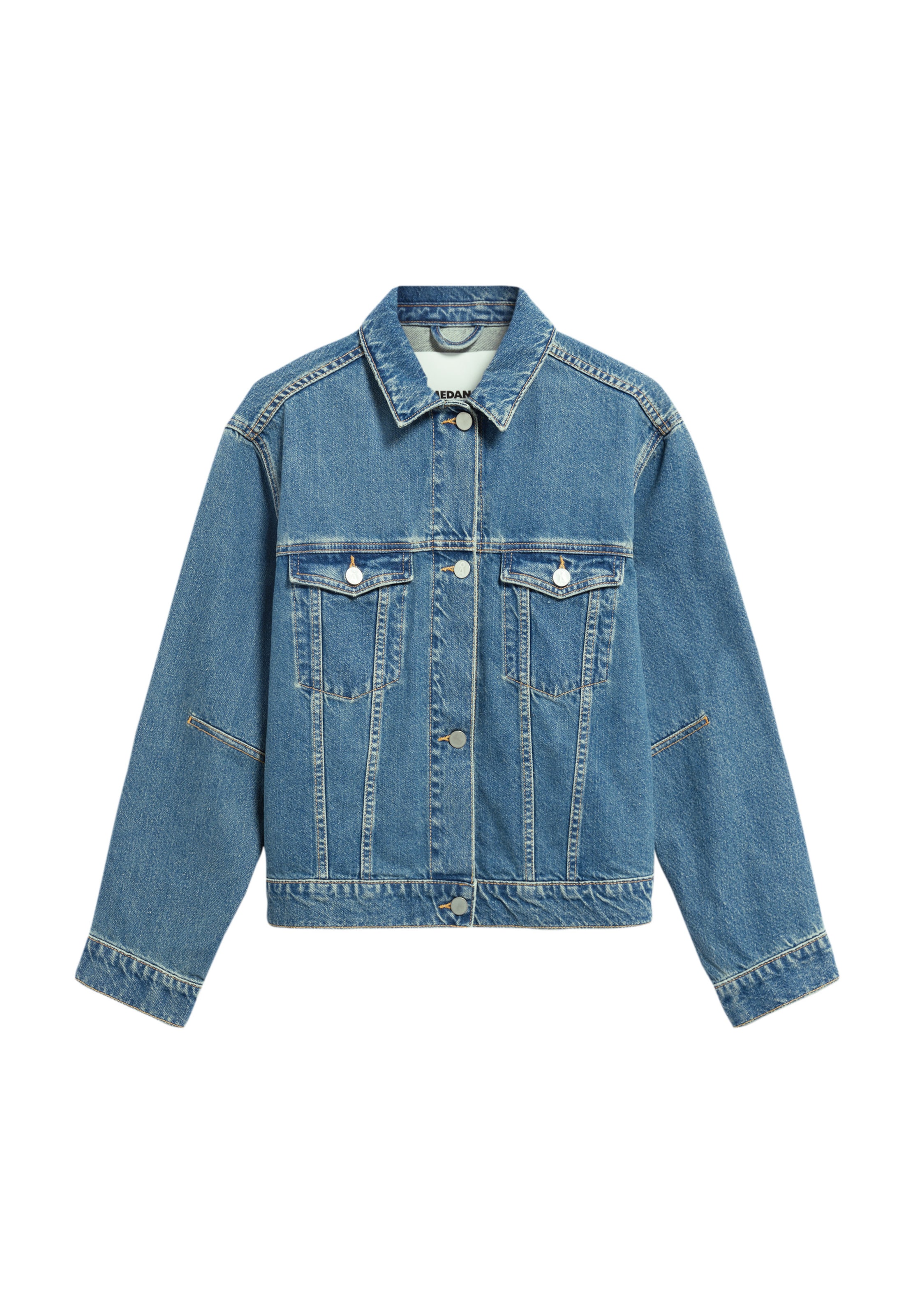 ARMEDANGELS Between-season jacket in Blue: front