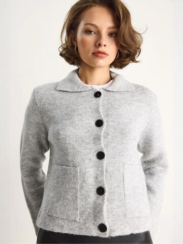 Bianco Lucci Strickjacke in Grau