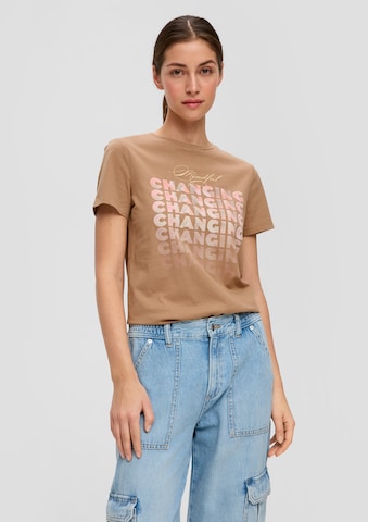 QS Shirt in Bruin: voorkant