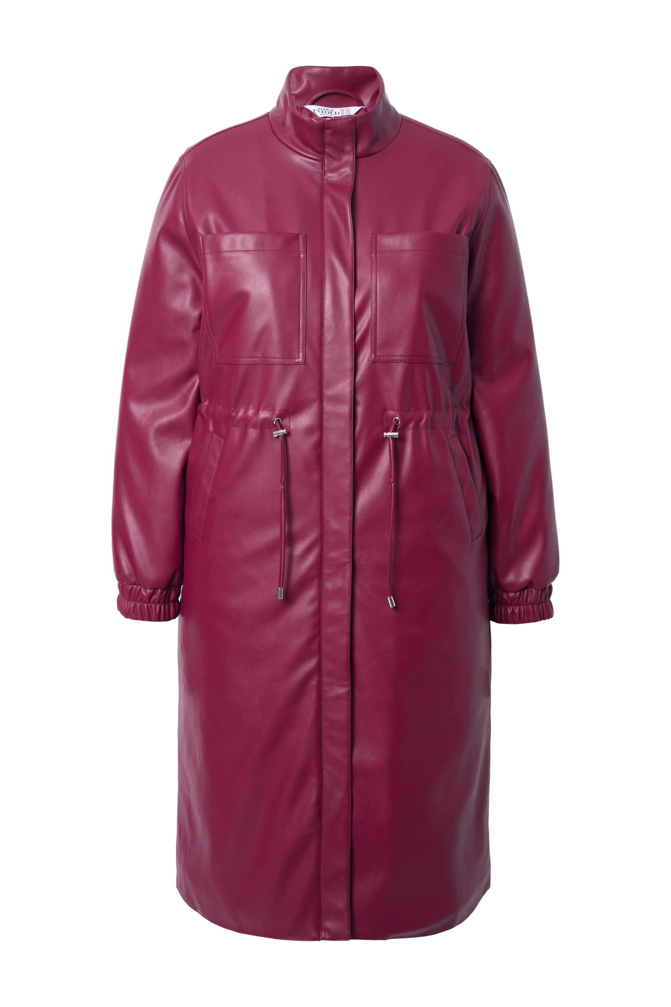 Studio Untold Between-seasons coat in Red: front