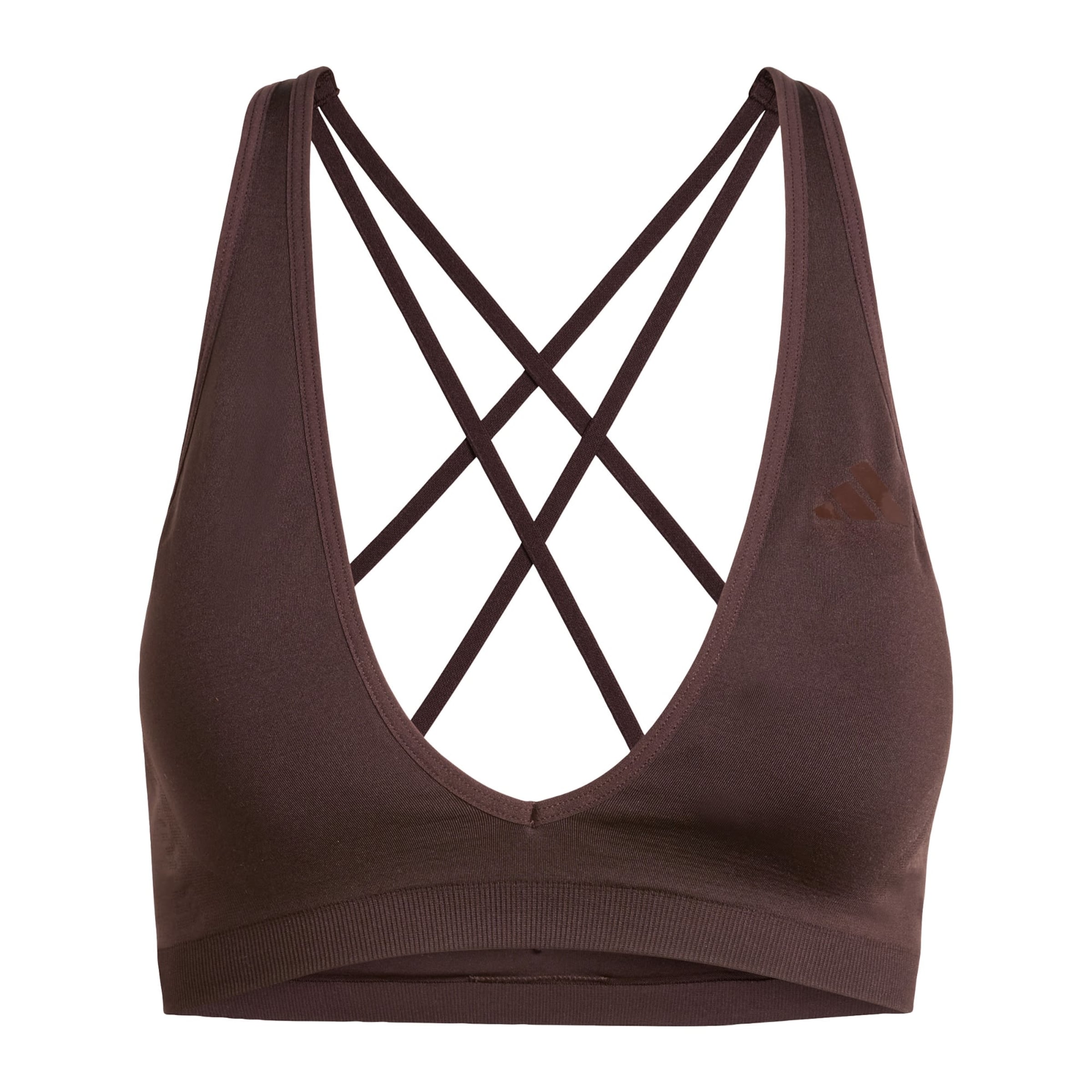 Bustier Soutien-gorge de sport 'Essentials' ADIDAS PERFORMANCE en marron : devant