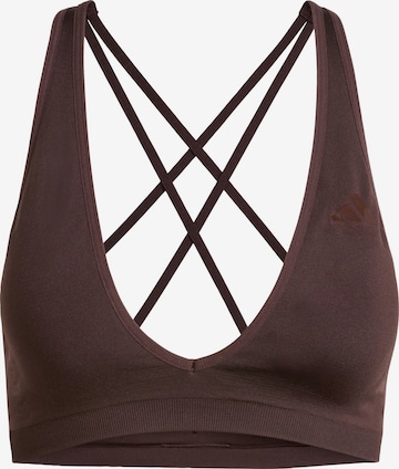 ADIDAS PERFORMANCE Sport-BH 'Essentials' in Braun: Vorderseite