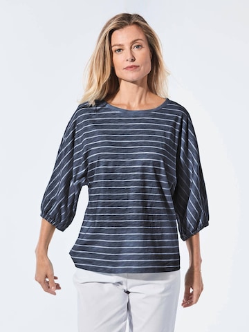 Goldner Shirt in Blau: Vorderseite