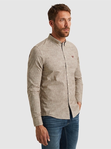 PME Legend Regular fit Overhemd 'Shirt with allover print' in Bruin
