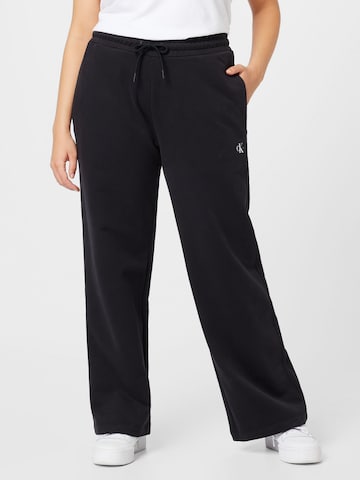 Calvin Klein Jeans Curve - Loosefit Pantalón en negro: frente