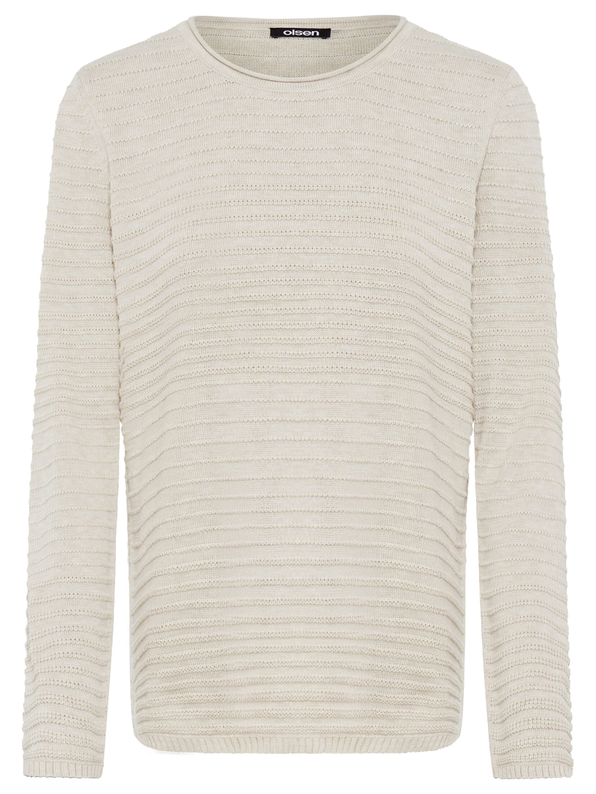 Pull-over Olsen en beige : devant