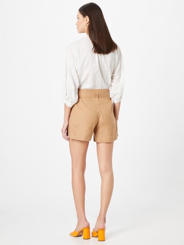 ONLY Loose fit Pleat-front trousers 'Viva' in Brown