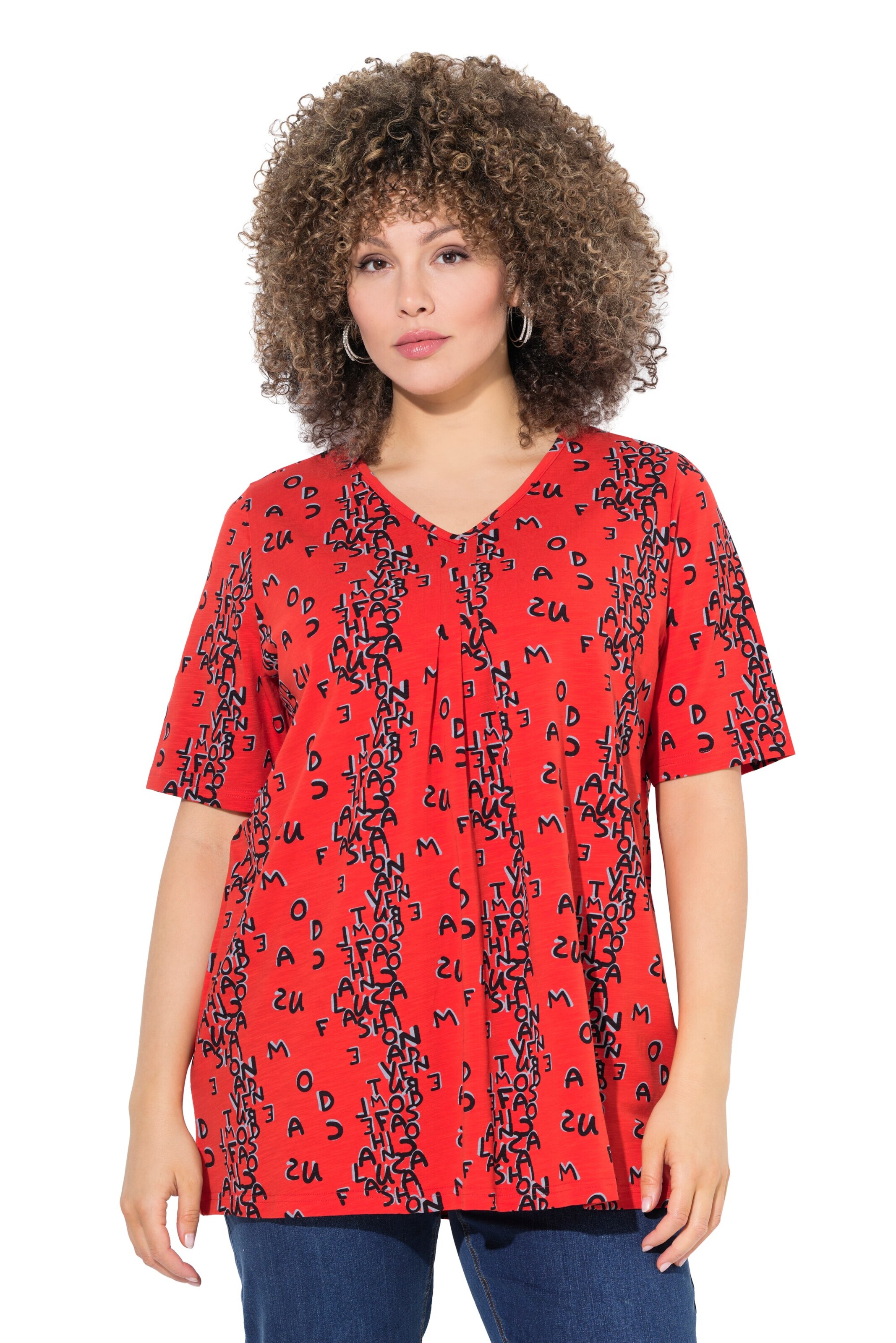 Ulla Popken Shirt in Rot: Vorderseite