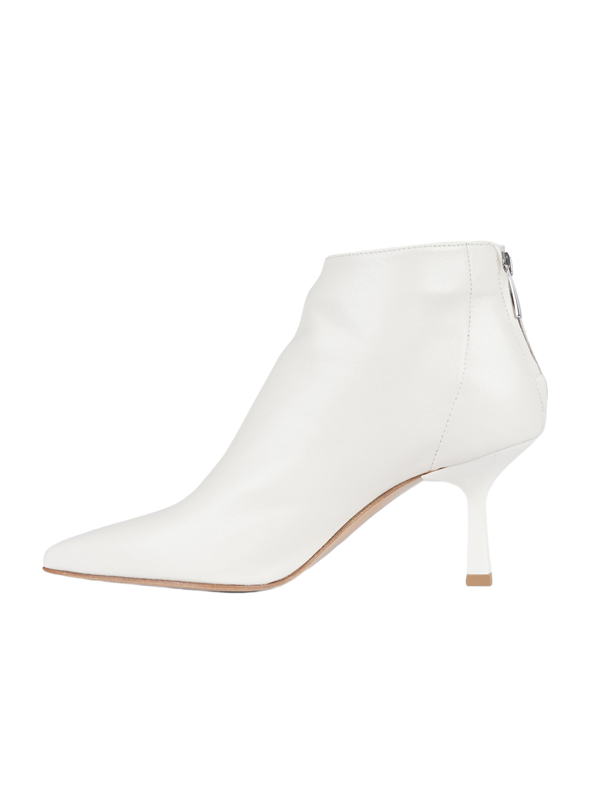 GISEL MOIRE - Botas pelo tornozelo 'Elise' em branco: frente