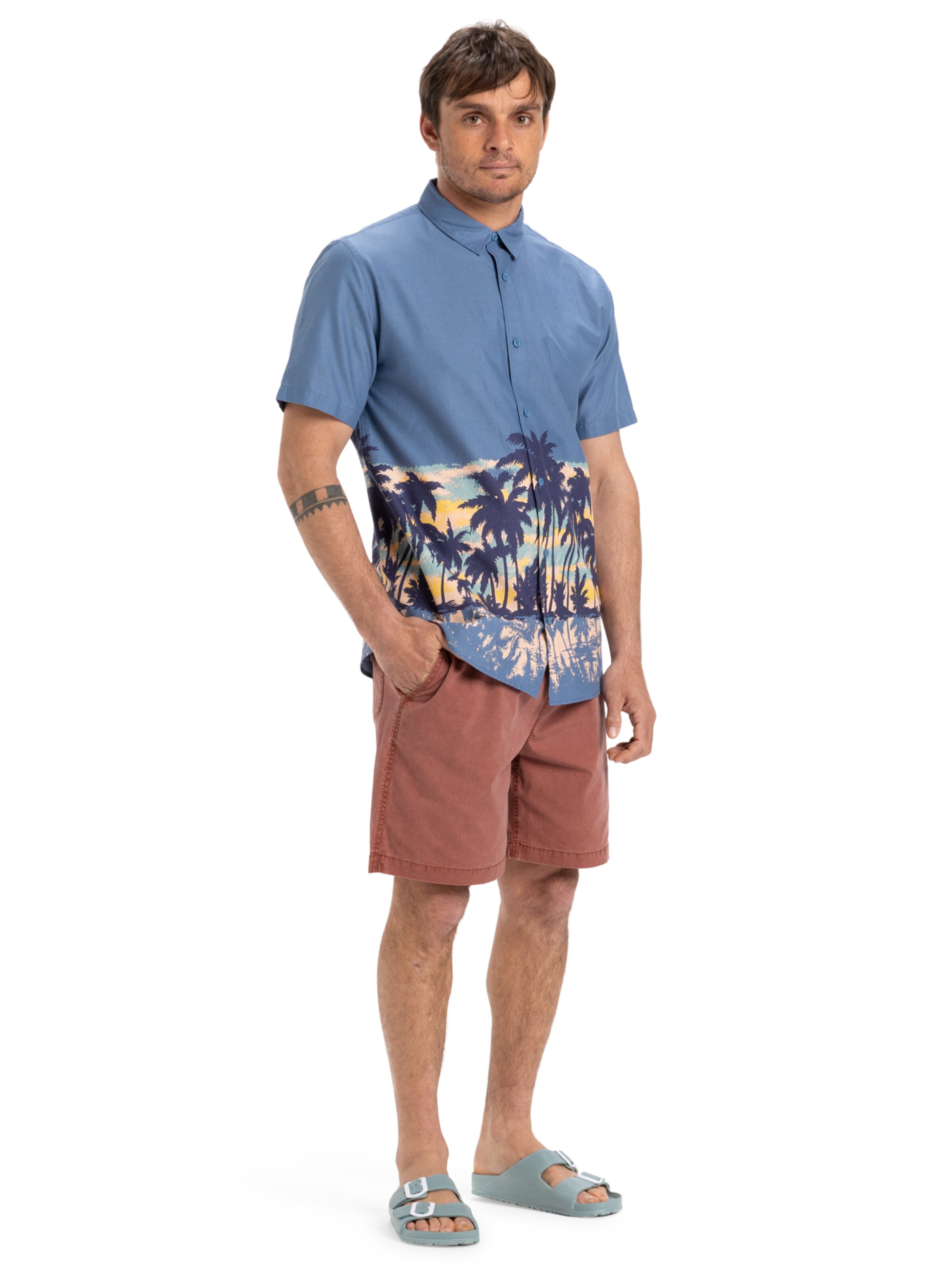 QUIKSILVER Regular fit Button Up Shirt 'Apero Classic Engineered' in Blue