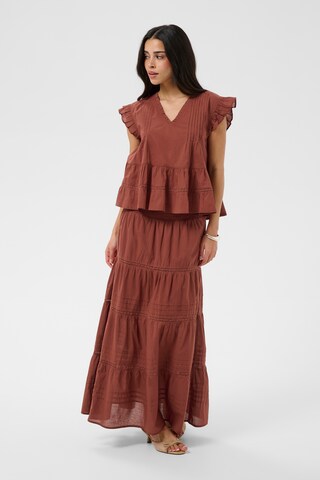 Kaffe - Blusa 'KAValerie' em castanho