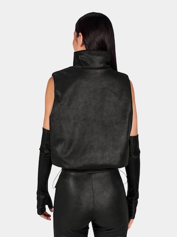 Made By Society Between-season jacket 'NOIR LINE Vest - V27939' in Black