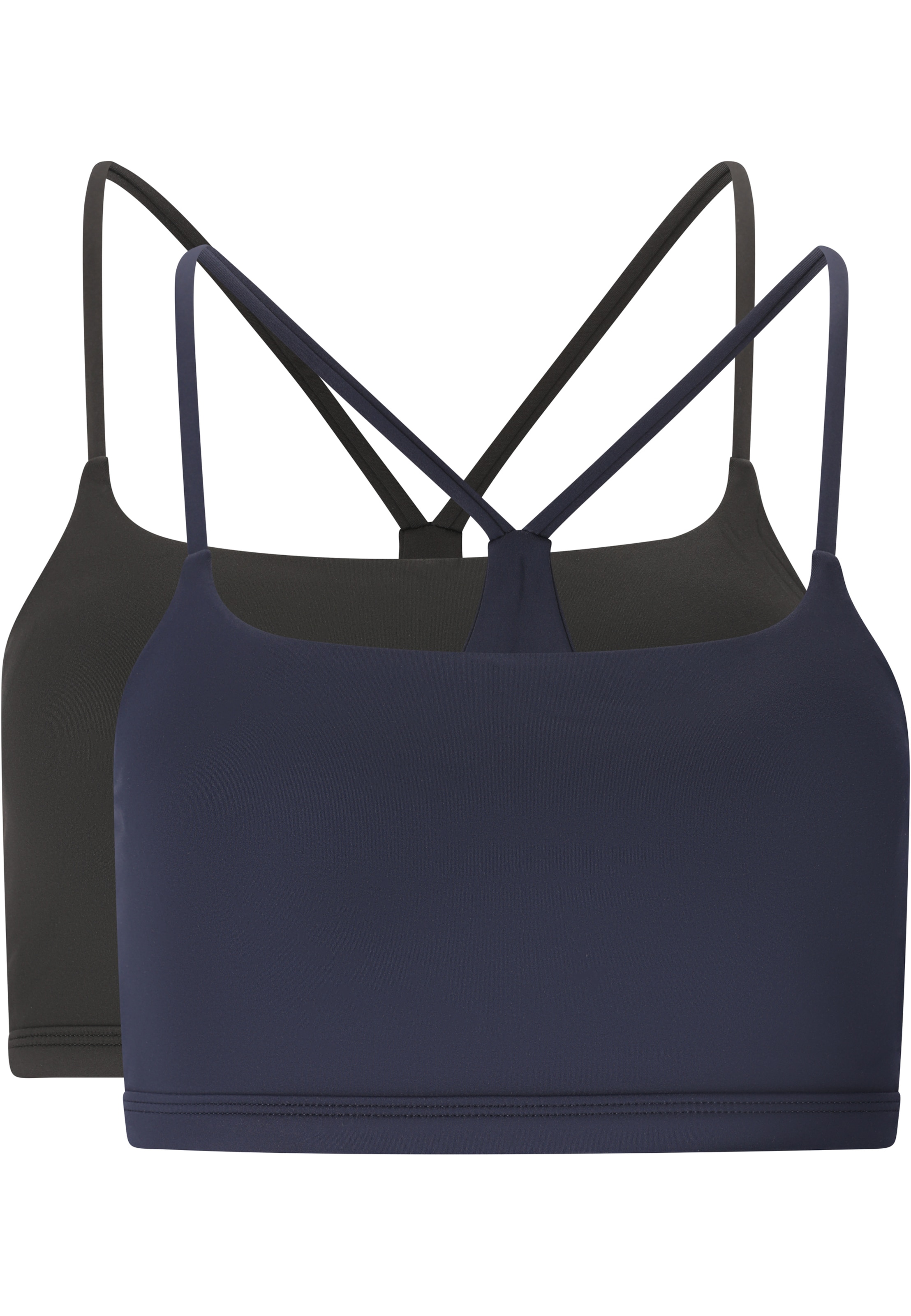 Athlecia Low Support Sport-BH 'Blossom' in Blau: Vorderseite