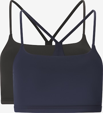 Athlecia Low Support Sport-BH 'Blossom' in Blau: Vorderseite
