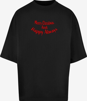 Maglietta ' Merry Christmas And Happy Always' di Merchcode in nero: frontale