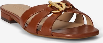 Lauren Ralph Lauren - Zapatos abiertos 'BLAIKE' en marrón: frente