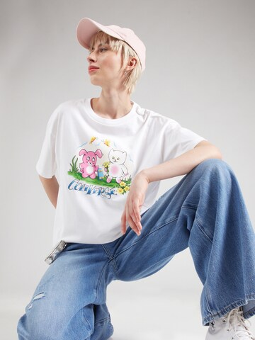 CONVERSE Футболка 'BESTIES' в Белый: спереди