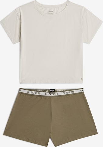 G-STAR Pyjama 'Tee and Short Pyjamas Set' in Groen: voorkant