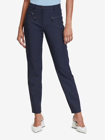 Coupe slim Pantalon Betty Barclay en bleu : devant