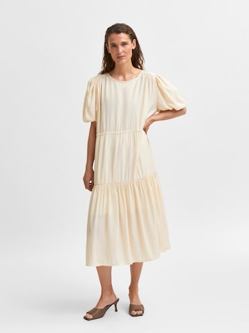 SELECTED FEMME Summer Dress 'Gracina' in Beige