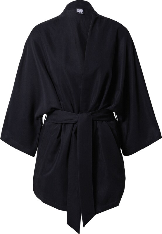 Urban Classics Kimono in Schwarz RN6839 Urban Classics Kimono in Schwarz RN6839