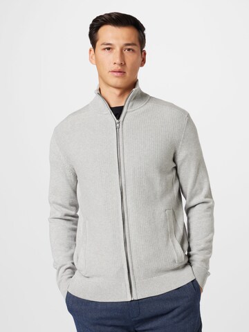 TOM TAILOR Knit Cardigan in Grey: front