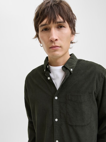 JACK & JONES Regular fit Button Up Shirt 'JJECLASSIC' in Green