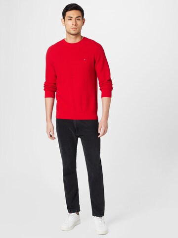 TOMMY HILFIGER Sweater 'SPRING GRID' in Red