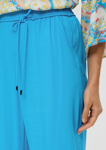 s.Oliver BLACK LABEL Wide leg Trousers in Blue