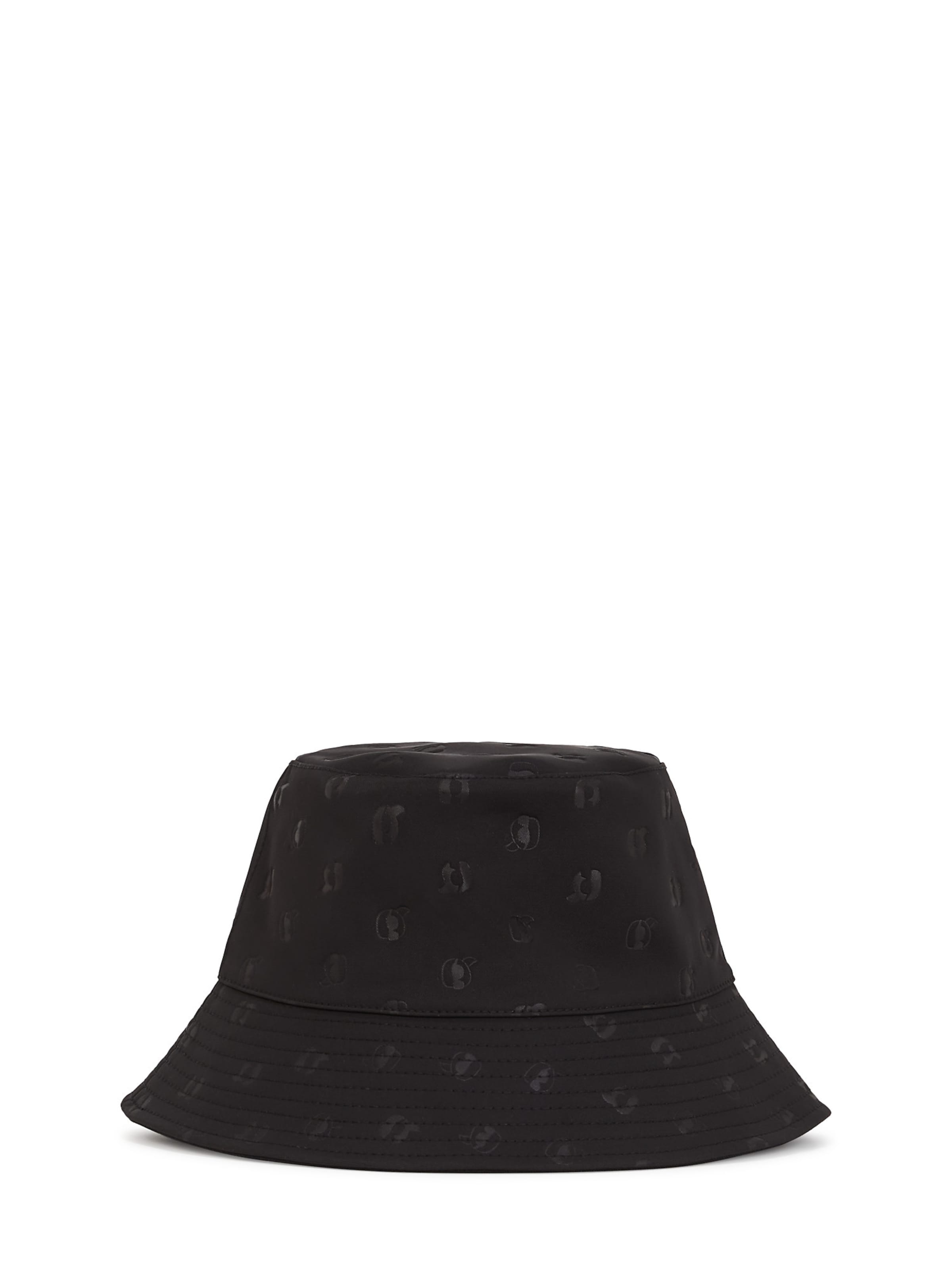 melns Karl Lagerfeld Hūte 'Ikon': no priekšpuses