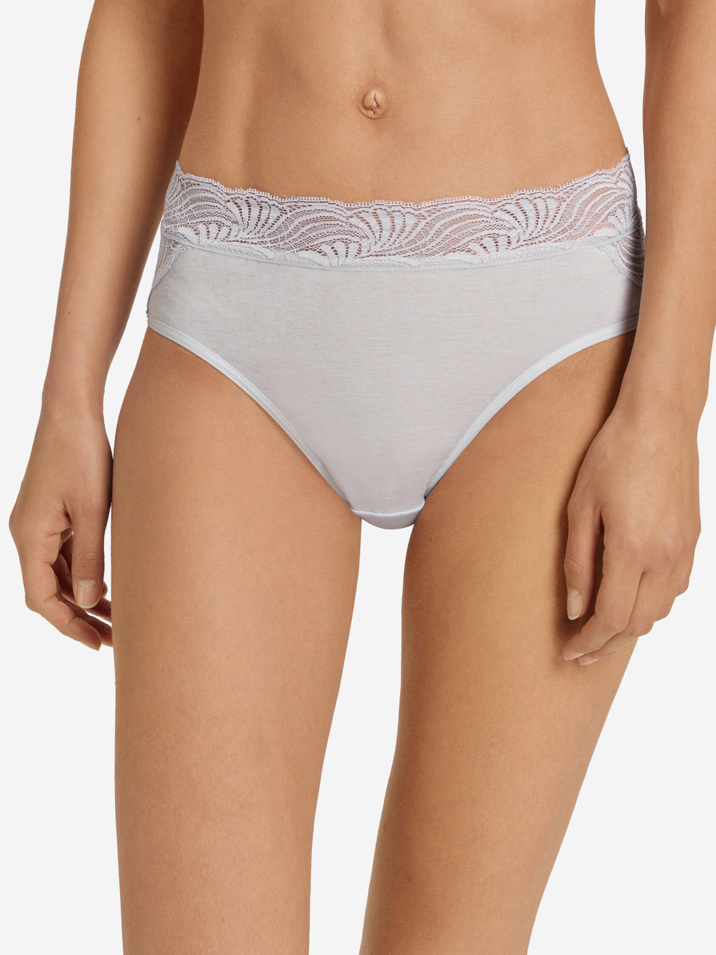 Hanro - Cueca ' Cotton Delight ' em azul: frente