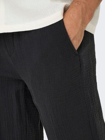 Only & Sons Loose fit Trousers 'ONSSinus' in Black