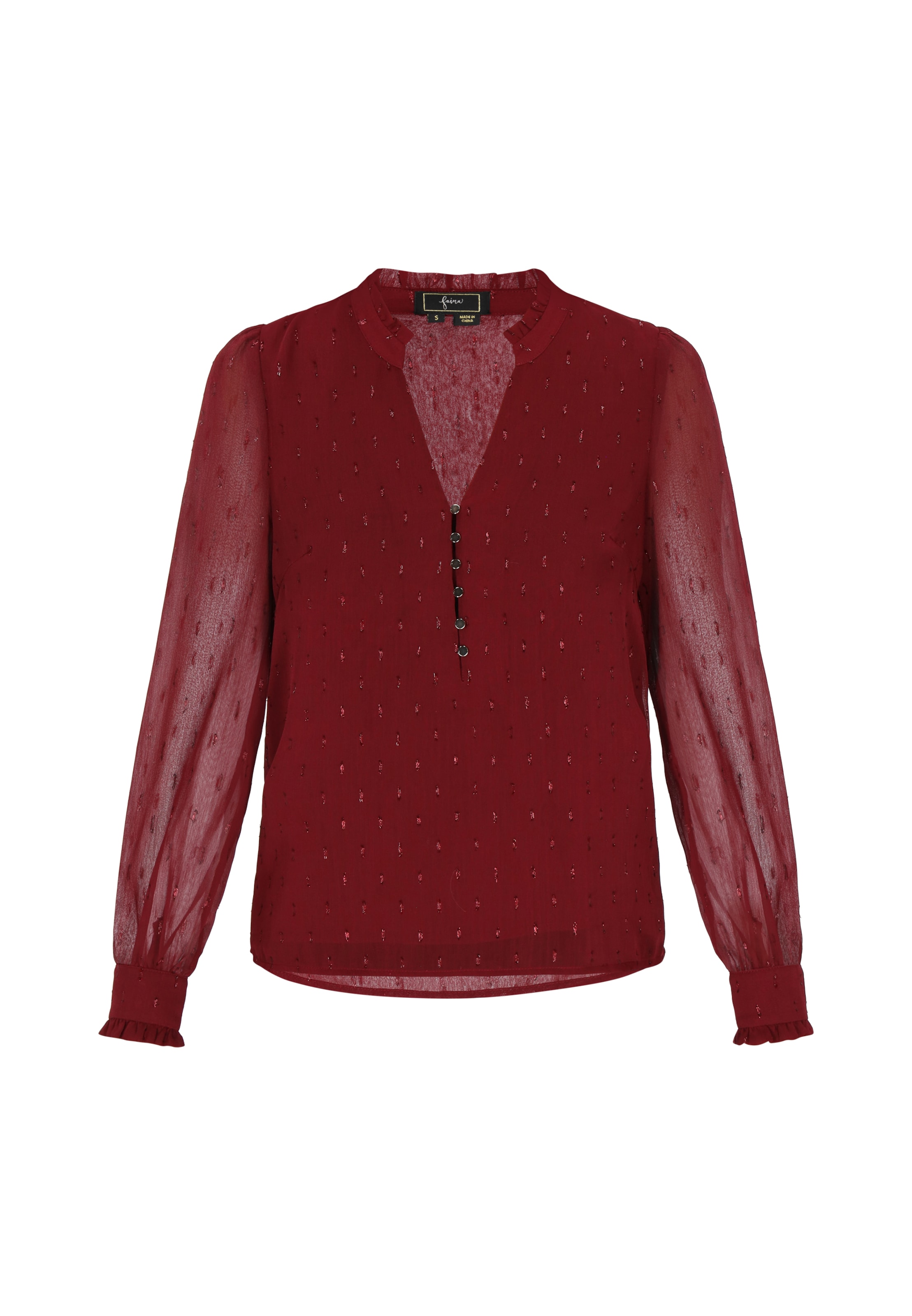 faina Μπλούζα σε κόκκινο: μπροστά