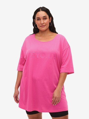 Zizzi Shirt 'Cleo' in Pink: predná strana