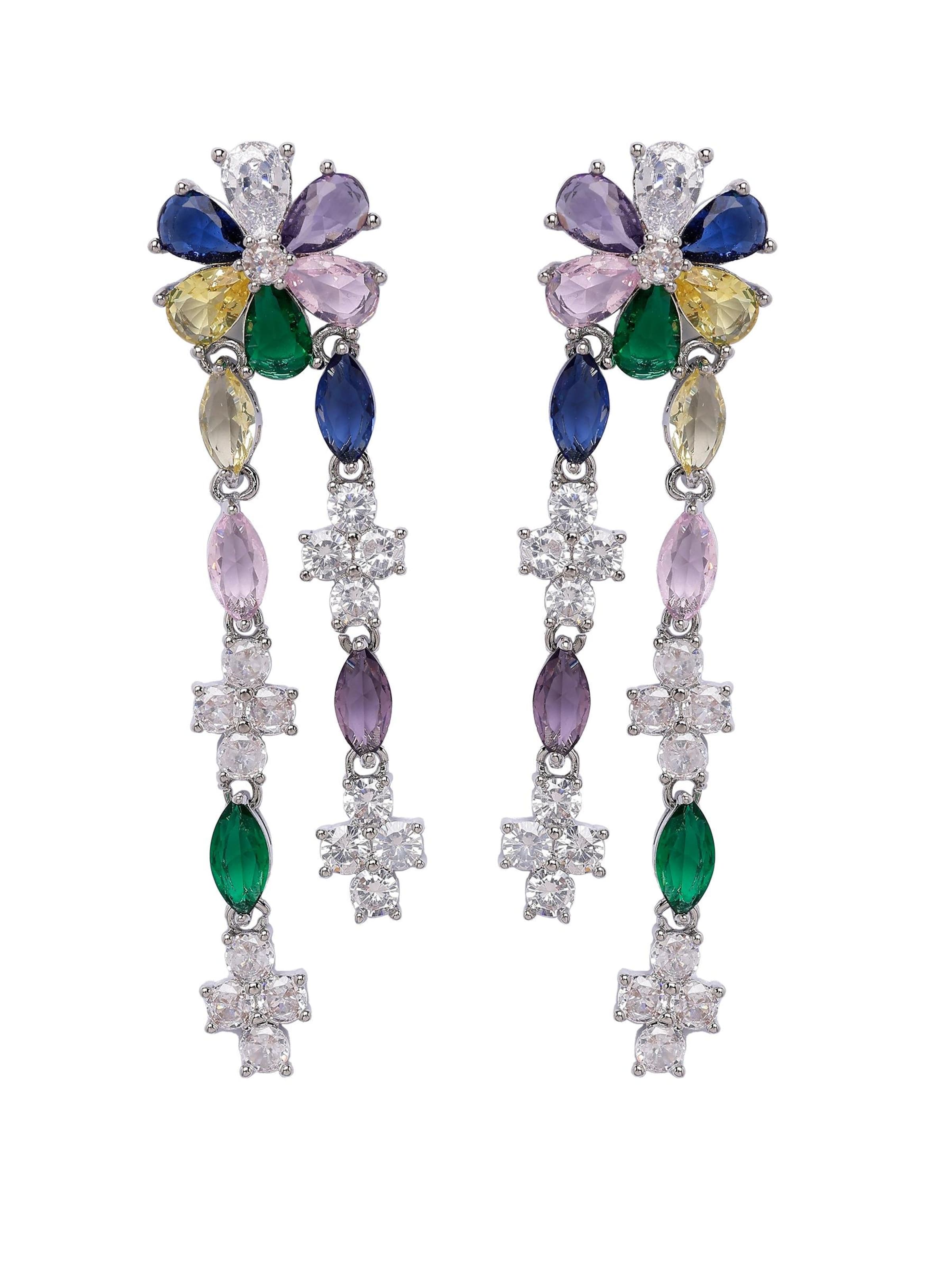 AVANT-GARDE PARIS Boucles d'oreilles 'Rominaya' en mélange de couleurs, Vue avec produit