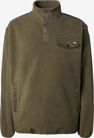 DICKIES Sweatshirt 'PORT ALLEN FLEECE' in Groen: voorkant