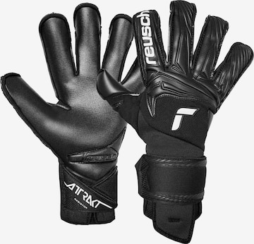 REUSCH Sports gloves 'Attrakt Infinity Resistor' in Black: front
