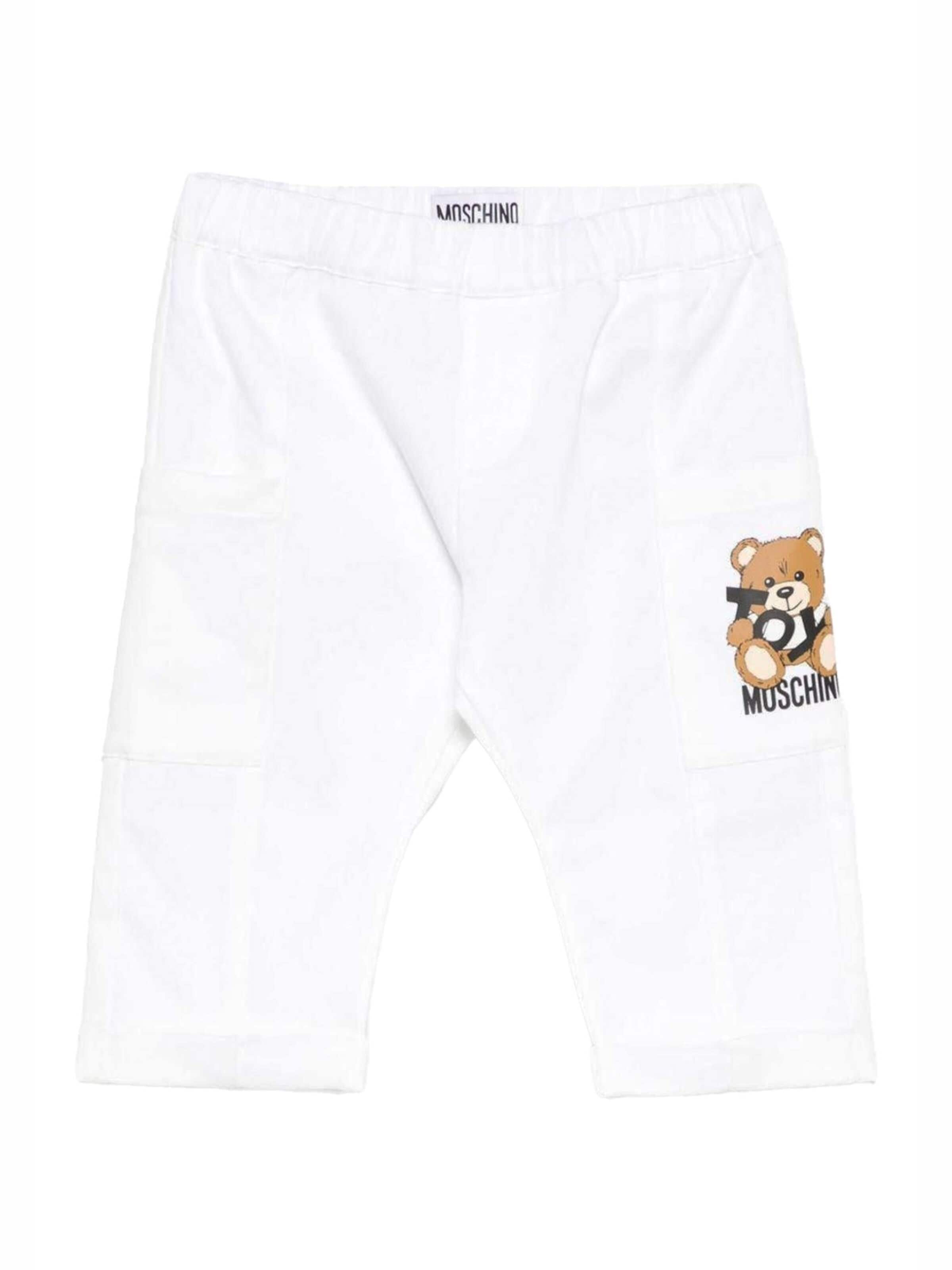 regular Pantaloni 'Pantalone bianco per neonato' di MOSCHINO in bianco: frontale