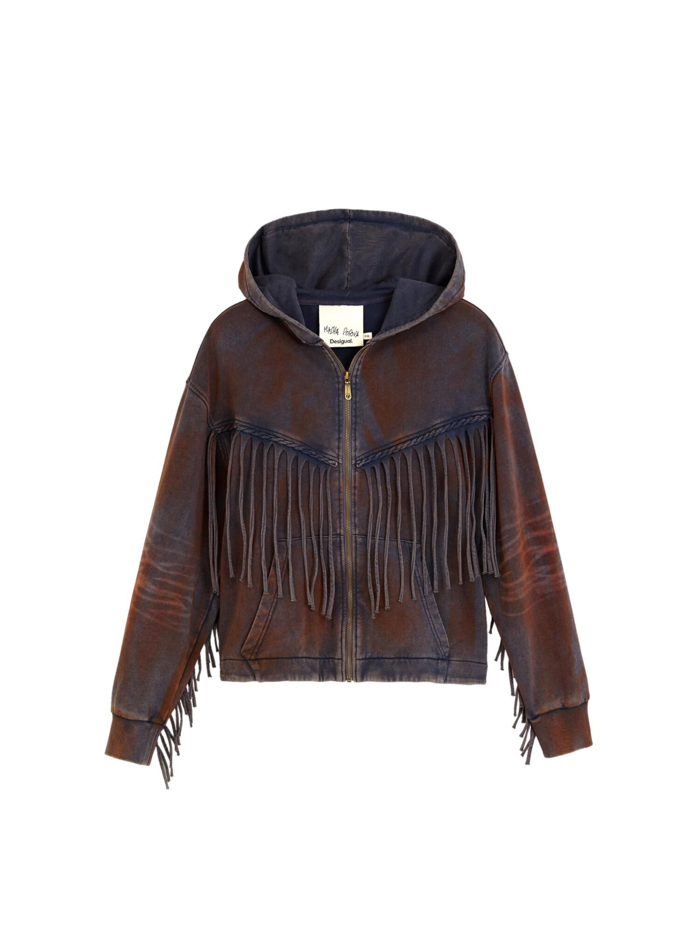 Desigual Přechodná bunda – modrá: přední strana