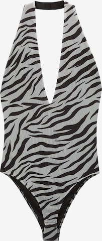 Pull&BearBodi majica - siva boja: prednji dio