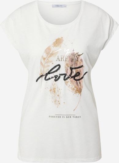 Hailys T-shirt 'Carla' en jaune d'or / noir / blanc, Vue avec produit