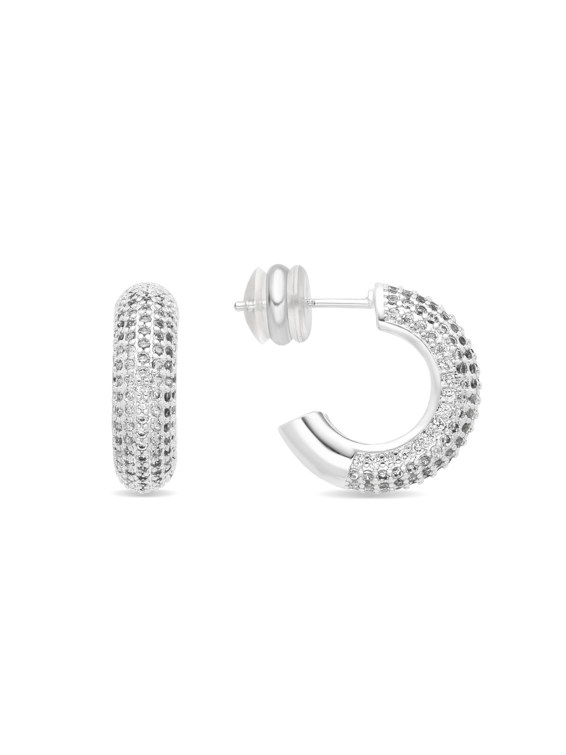 Luxenter Earrings 'Niras' in Silver: front