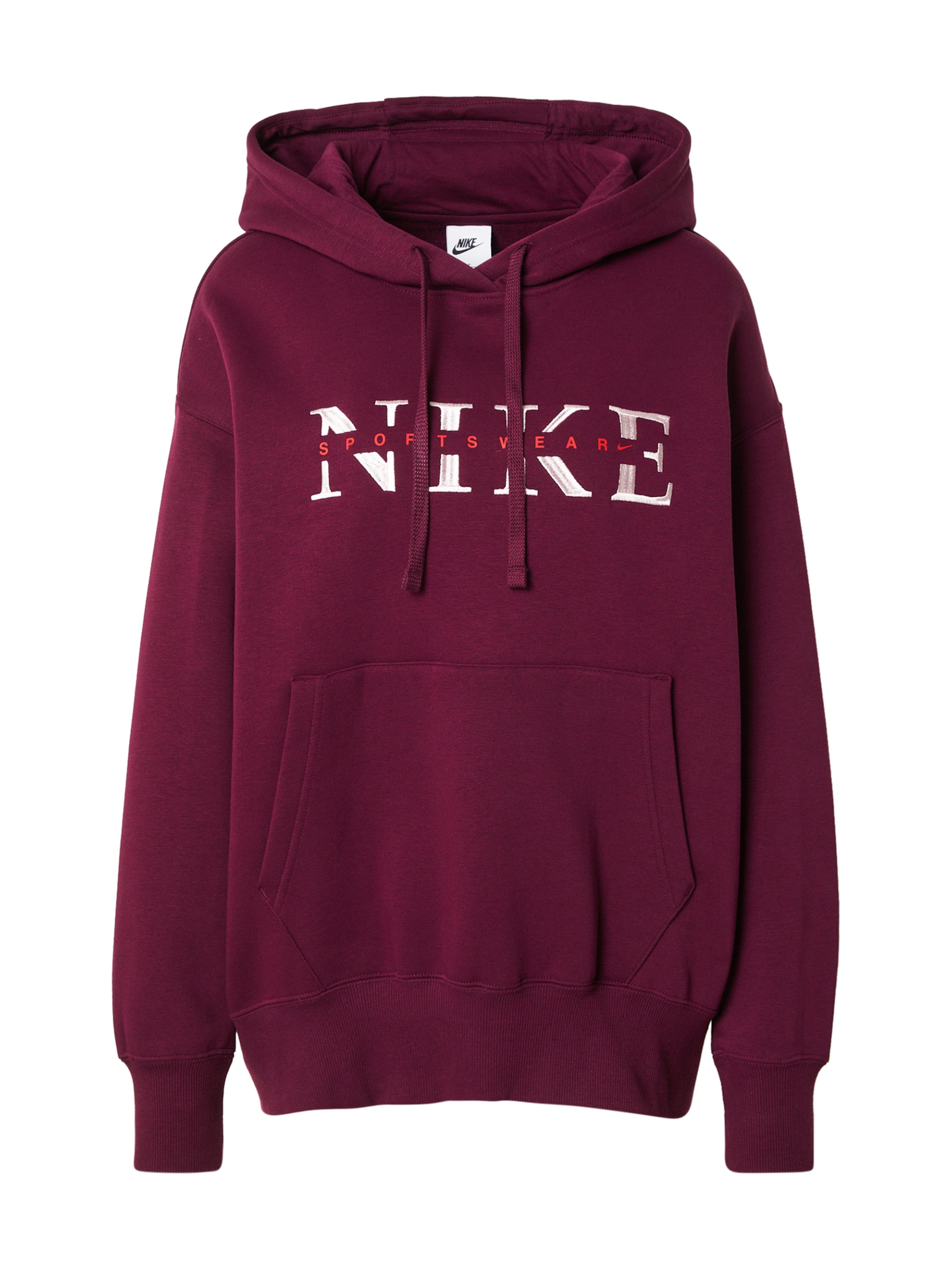 raudona Nike Sportswear Megztinis be užsegimo 'PHNX FLC': priekis