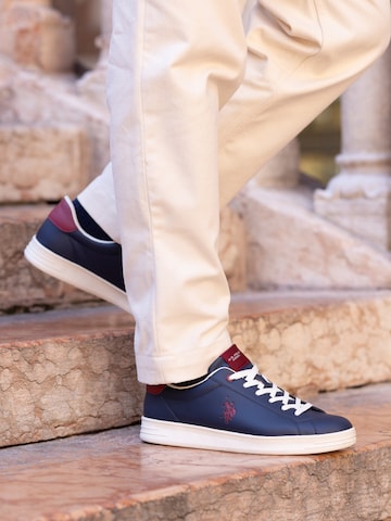 Baskets basses 'Alpha' US POLO ASSN. en bleu : devant