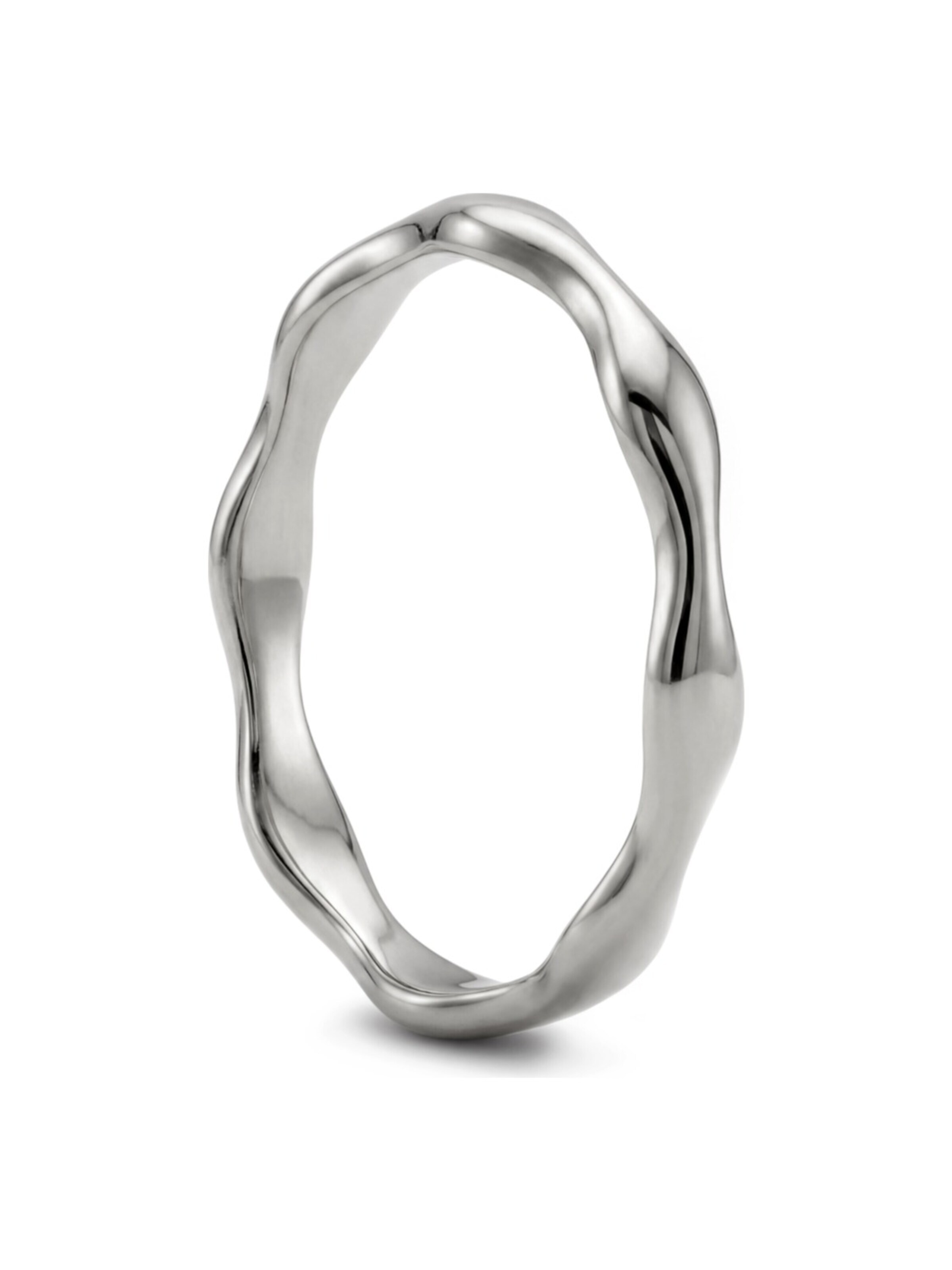 Sidegren Ring 'Molten' in Zilver: voorkant